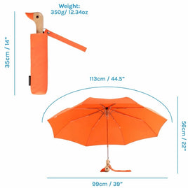 Orange Compact Umbrella