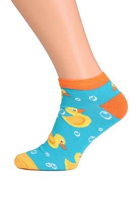 PARDIRALLI blue and orange low-cut cotton socks