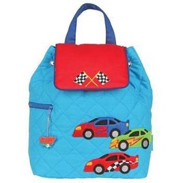 Racing Car Styled Children's Quilted Personalised Backpack by Stephen Joseph
