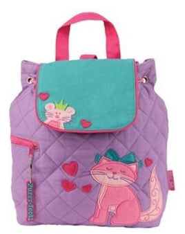 Cat Styled Children's Quilted Personalised Backpack by Stephen Joseph