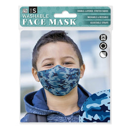 Face Protector - Blue Camouflage  20 - Kids Small