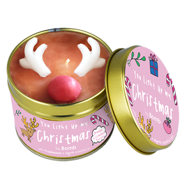 You Light up My Christmas Tin Candle - Scent Stories from Bomb Cosmetics